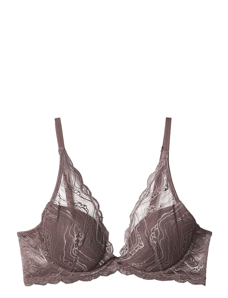 Calvin Klein - LIGHTLY LINED PLUNGE - plunge bhs - botanical brown - 1