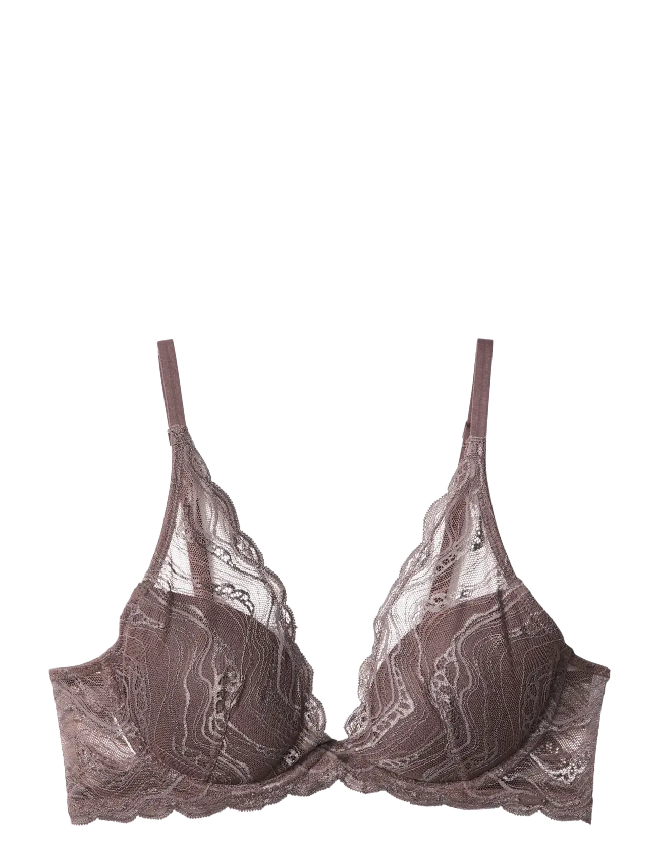 Calvin Klein - LIGHTLY LINED PLUNGE - plunge bhs - botanical brown - 1