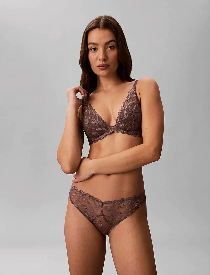 Calvin Klein - LIGHTLY LINED PLUNGE - plunge bhs - botanical brown - 3