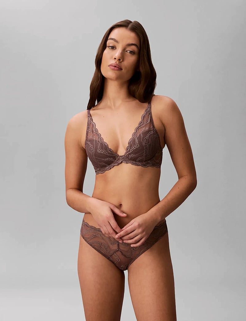 Calvin Klein - LIGHTLY LINED PLUNGE - plunge bhs - botanical brown - 5