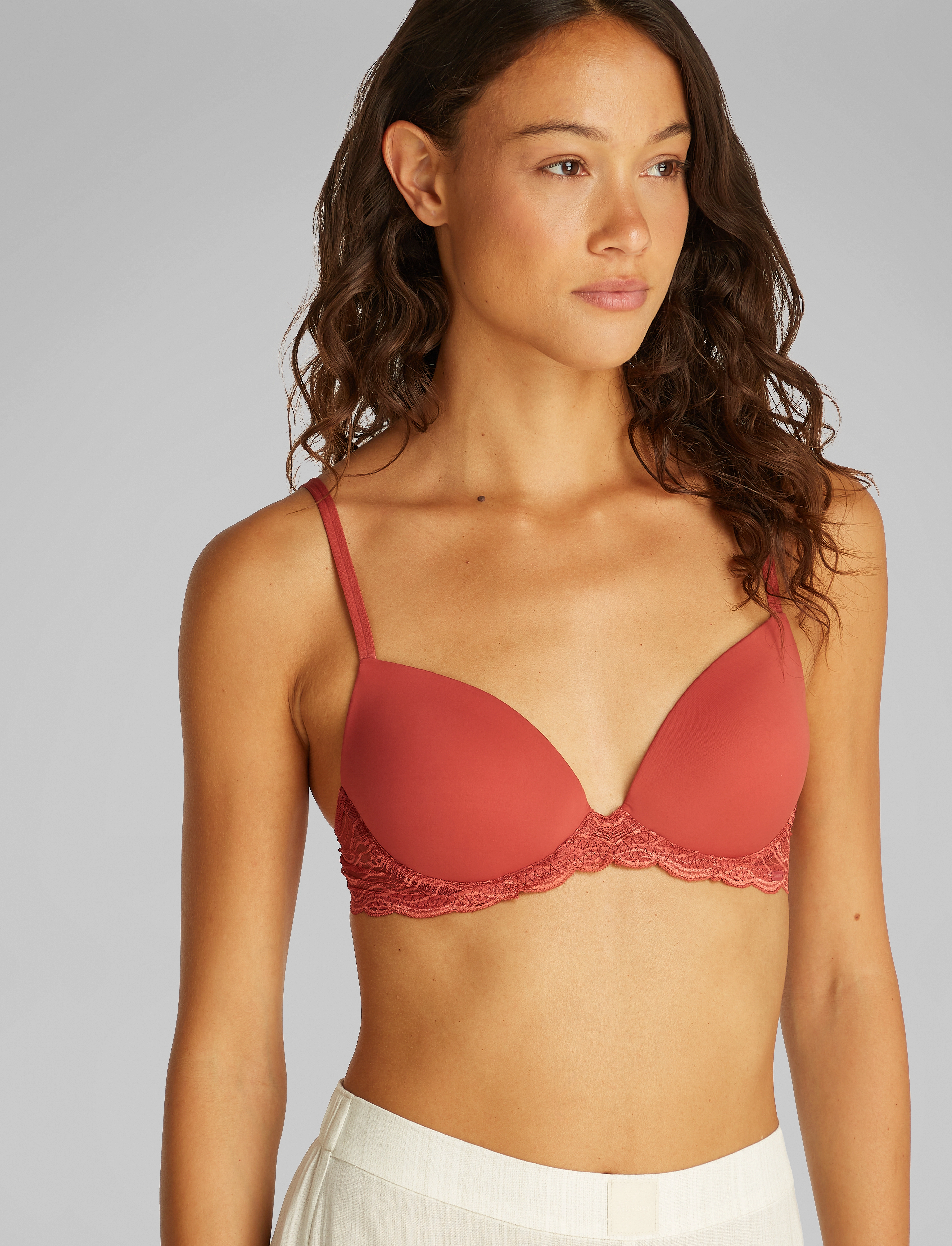 Calvin Klein Lift Demi, 65 C, Bras & Oberteile, Koralle - Padded Bras, Frauen