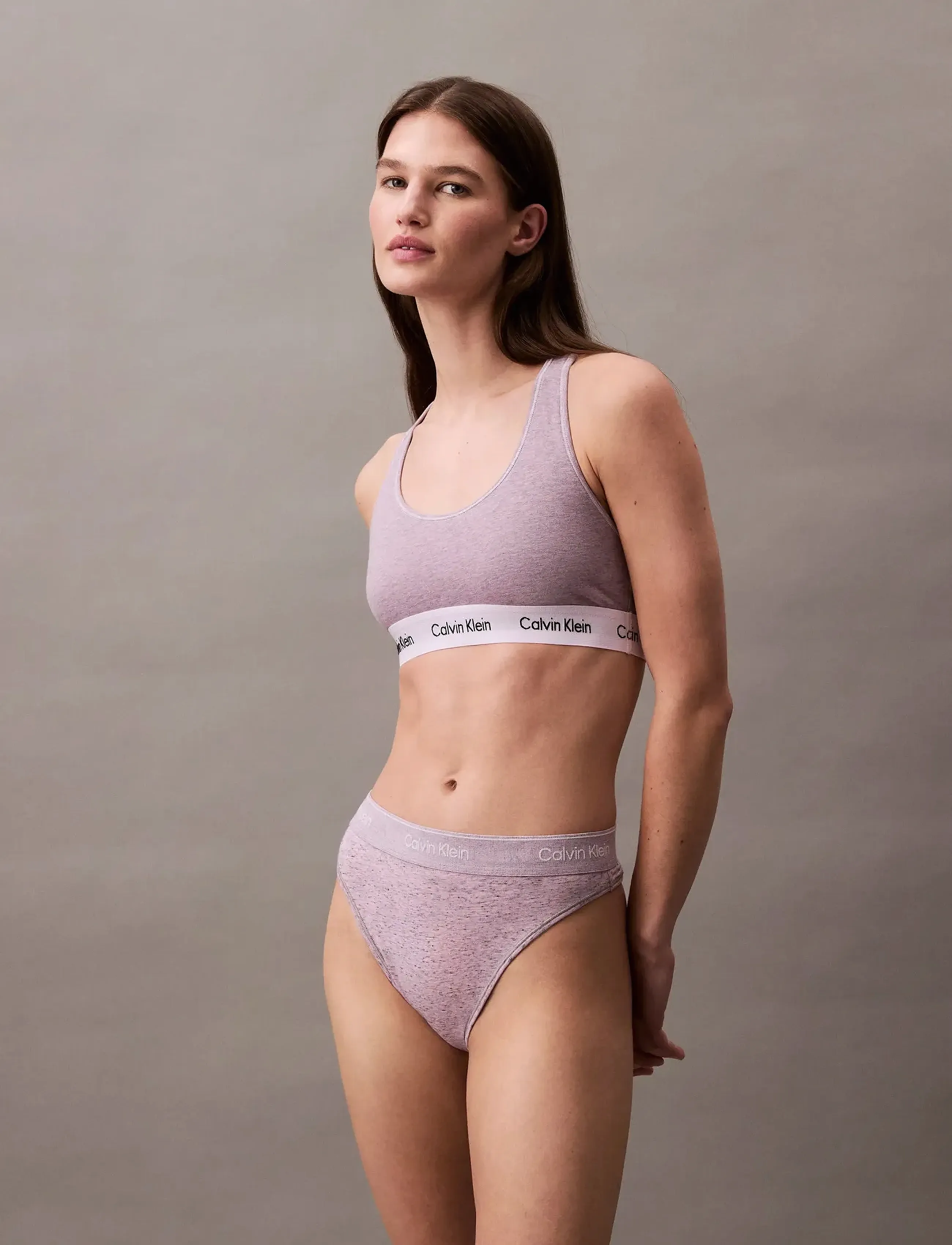 Calvin Klein High Leg Tanga, XS, Panties, Lila - Waisted Frauen