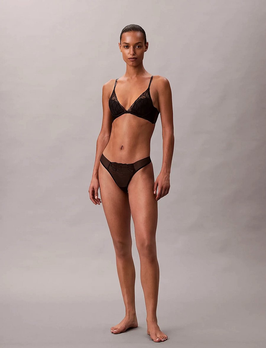 Calvin Klein - LIGHTLY LINED PLUNGE - plunge bh's - black - 0