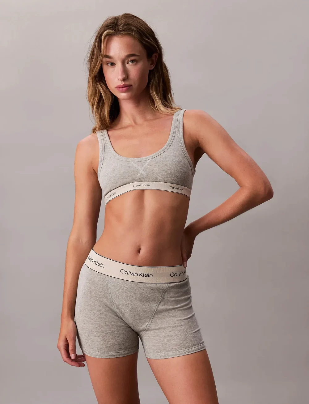 Calvin Klein - UNLINED BRALETTE - bralette - grey heather - 0
