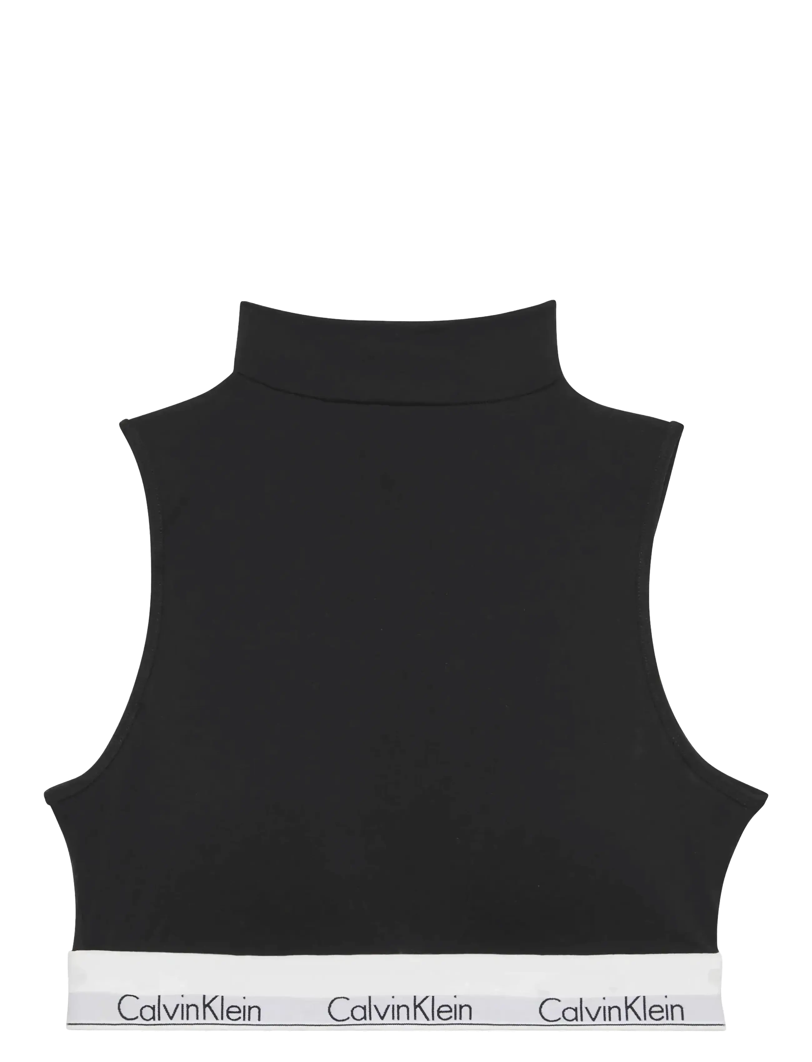 Calvin Klein - LIGHTLY LINED MOCKNECK BRALETTE - tank-top-bhs - black - 0