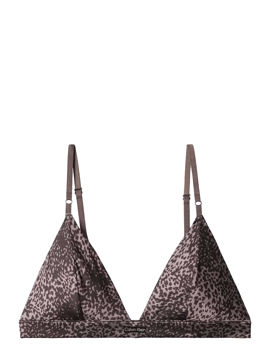 Calvin Klein - UNLINED TRIANGLE - bralette krūšturi - tidal animal botanical brown - 1