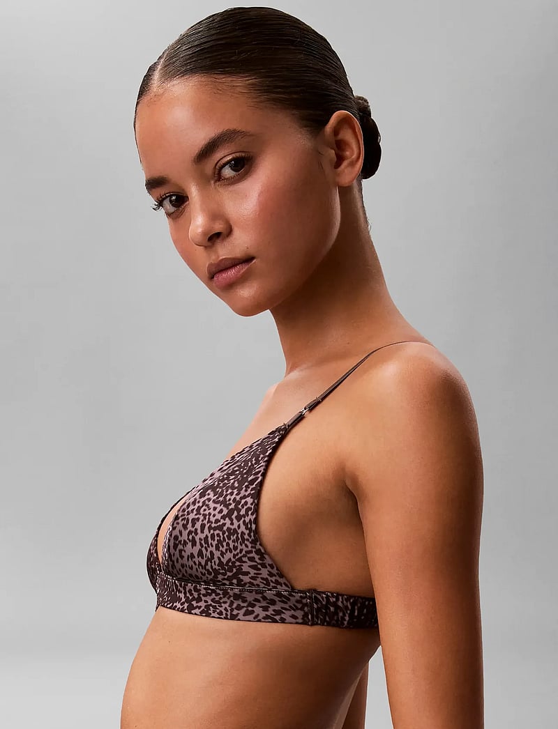 Calvin Klein - UNLINED TRIANGLE - bralette - tidal animal botanical brown - 4