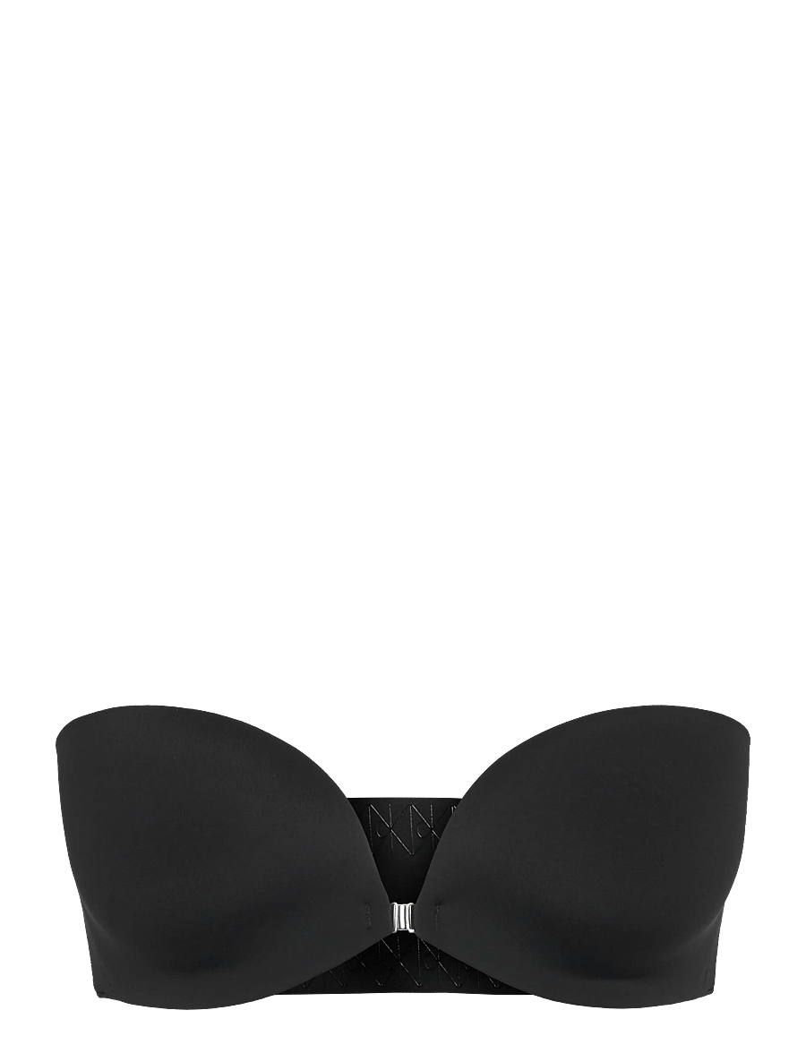 Calvin Klein - FRONT CLASP PU STRAPLESS - axelbandslösa bh:ar - black - 0