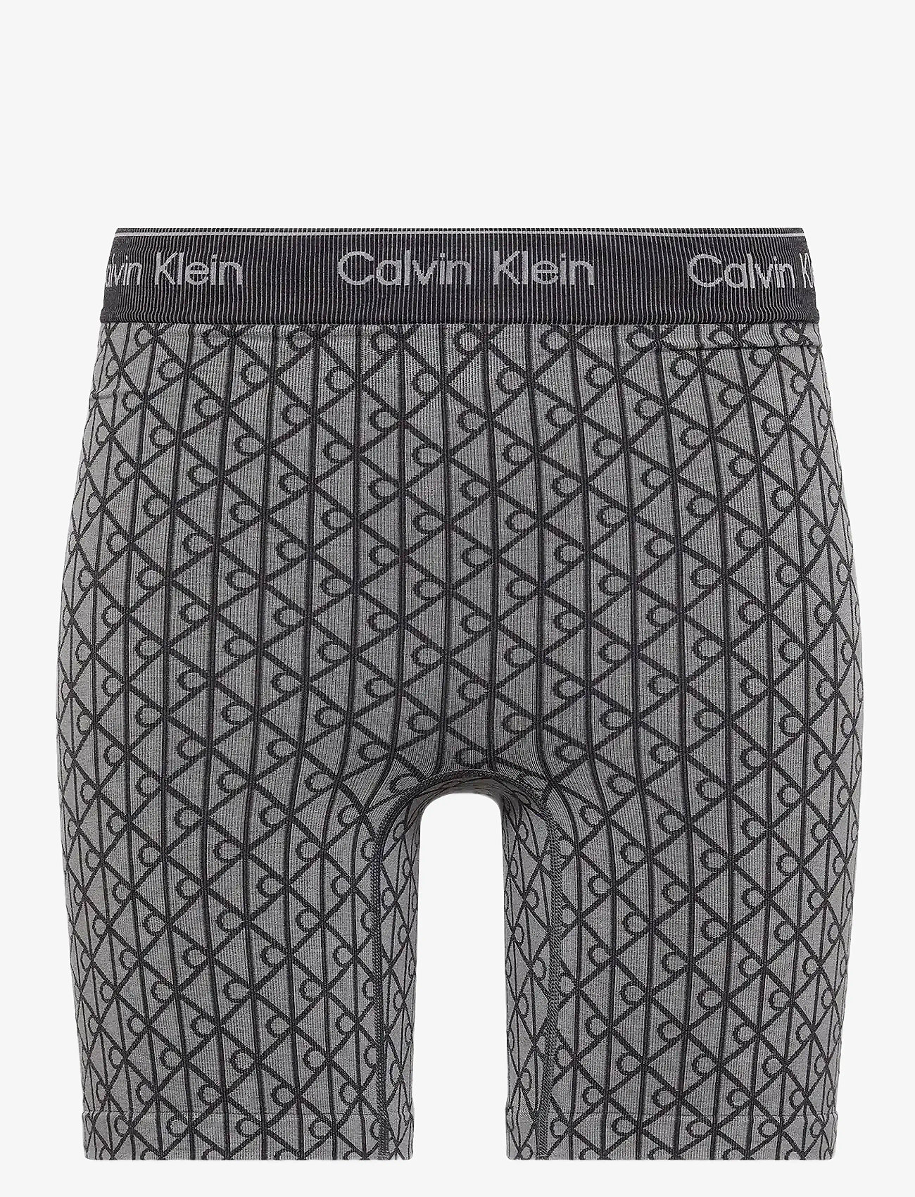 Calvin Klein - MID THIGH SHORT - treningstights - seamless emblem pale liquid grey - 0