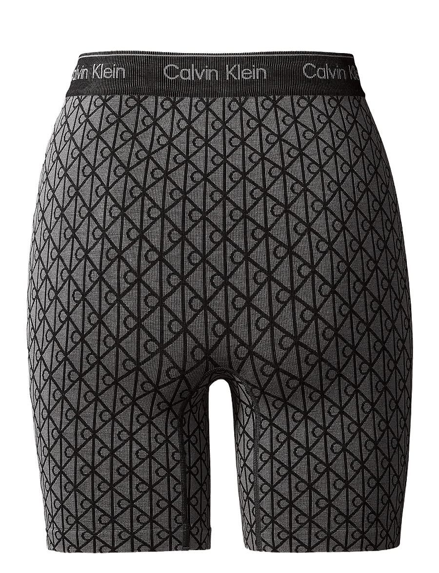 Calvin Klein - MID THIGH SHORT - 1/2 länge - seamless emblem pale liquid grey - 1