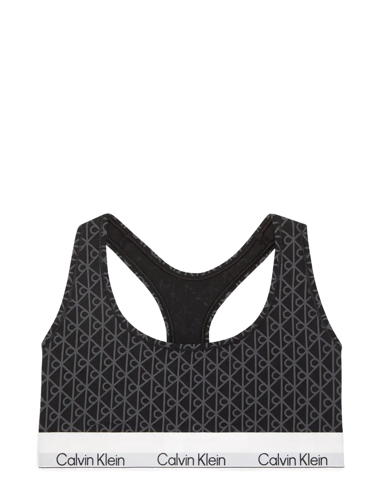 UNLINED BRALETTE - SEAMLESS EMBLEM+BLACK/ASHFORD GRAY