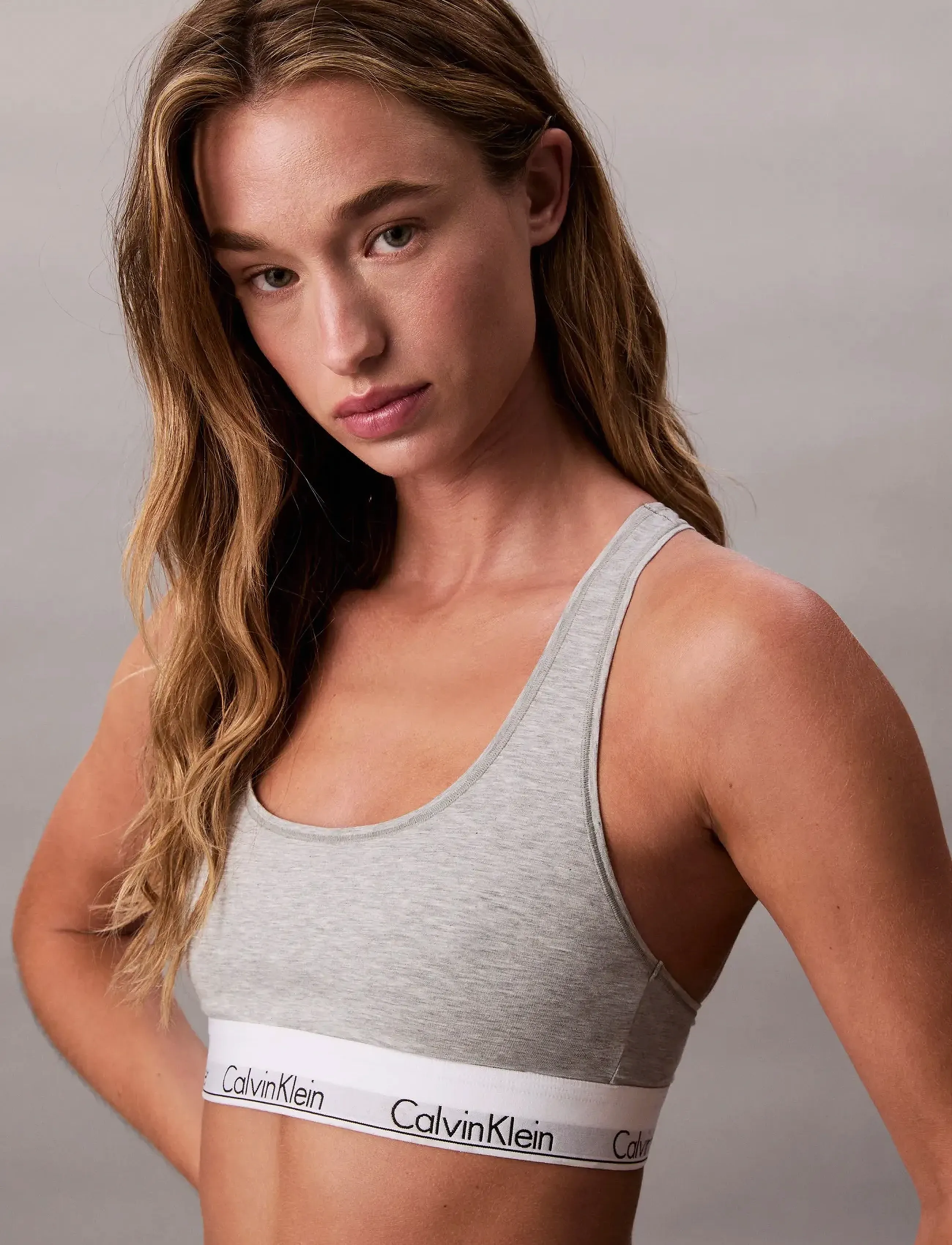 Calvin Klein - UNLINED BRALETTE - bralette - grey heather - 4
