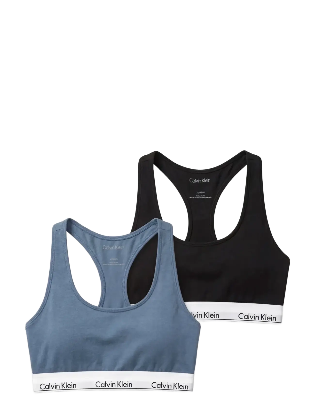 Calvin Klein BRALETTE 2PK - Bløde BH'er - BLACK BLUE TULIP / black