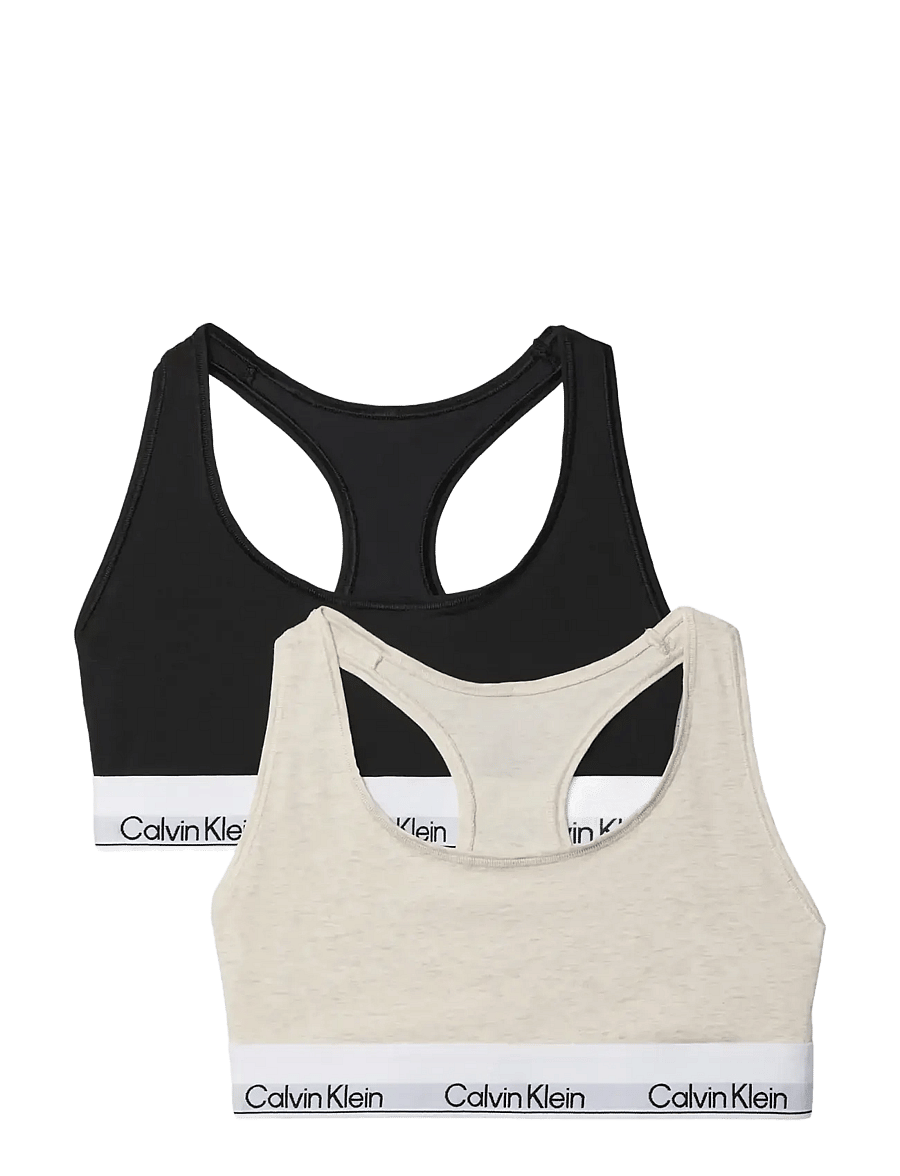Calvin Klein - BRALETTE 2PK - bralette - black oatmeal heather - 1