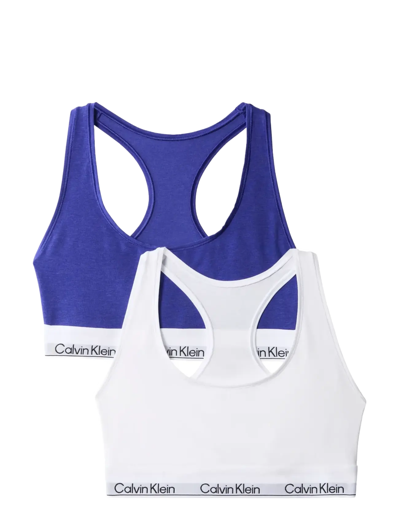 Calvin Klein BRALETTE 2PK - Bralette - WHITE BLUE RIVER FOG / white