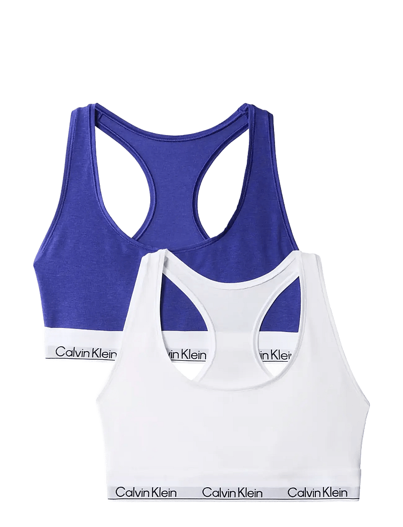 Calvin Klein - BRALETTE 2PK - bralette - white blue river fog - 1