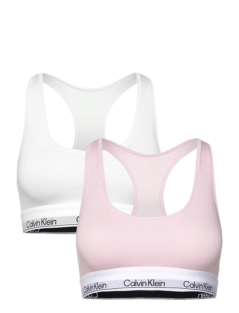 Calvin Klein - BRALETTE 2PK - rinnahoidja - white cradle pink - 1