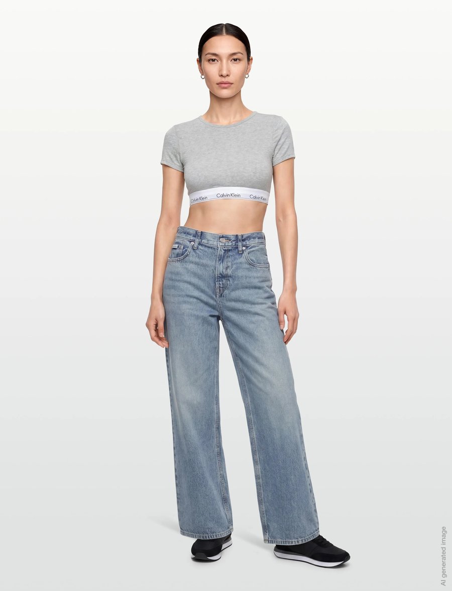 Calvin Klein - T-SHIRT BRALETTE - bralette - grey heather - 0