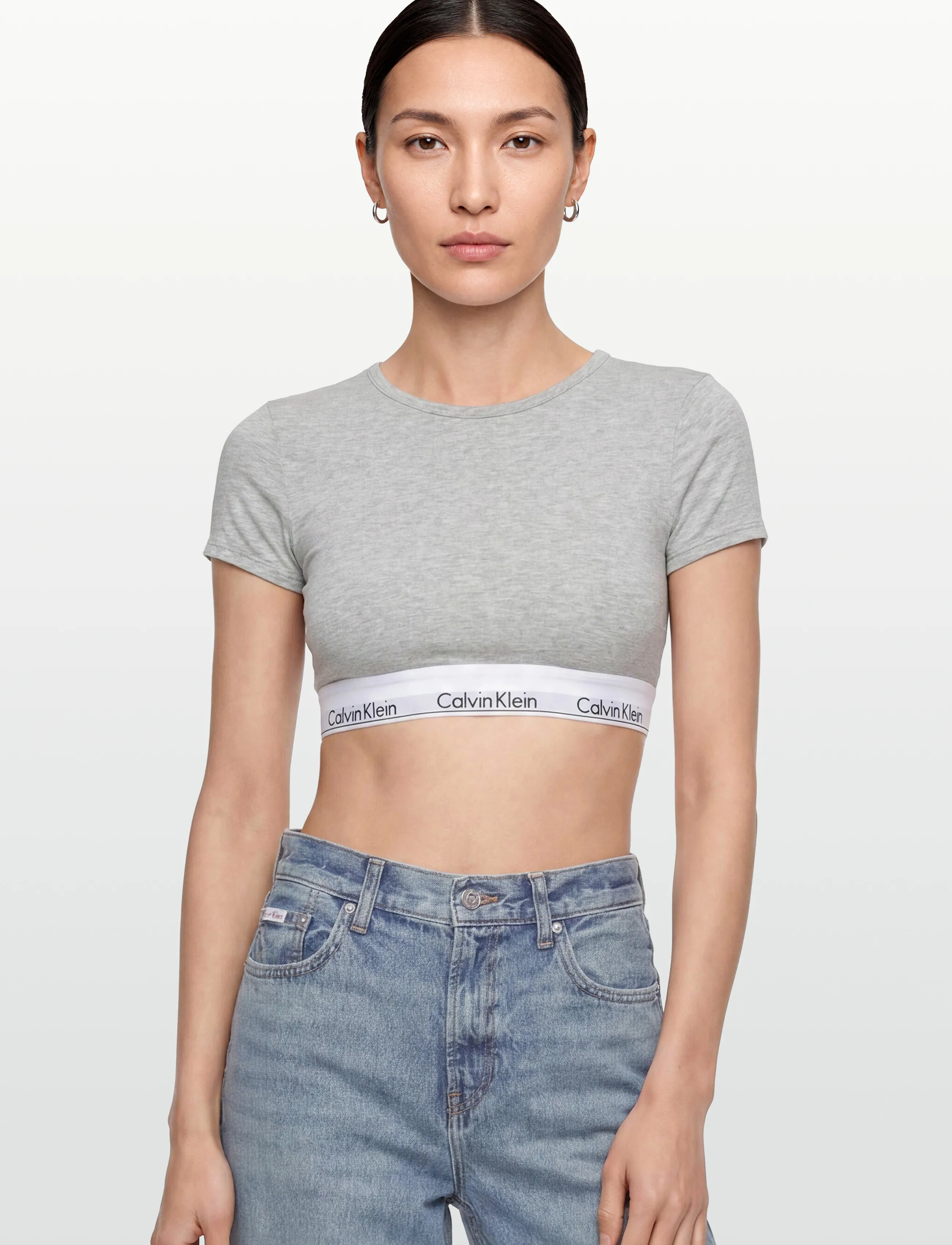 Calvin Klein - T-SHIRT BRALETTE - bralette - grey heather - 4
