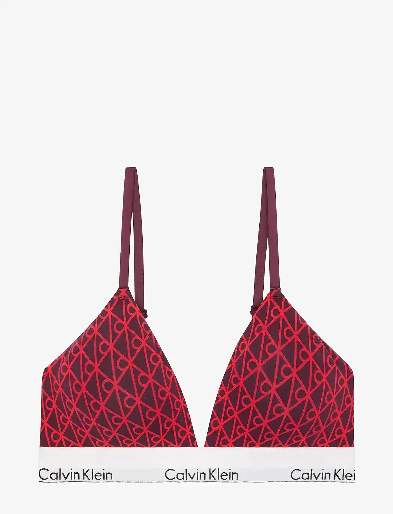 Calvin Klein - LIGHTLY LINED TRIANGLE - bralette - seamless emblem+dark berry - 0