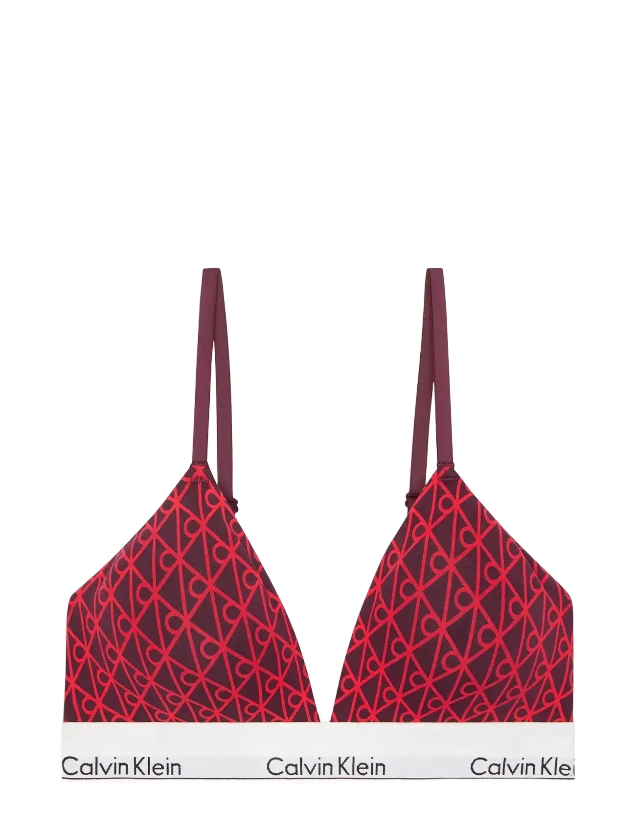 LIGHTLY LINED TRIANGLE - SEAMLESS EMBLEM+DARK BERRY