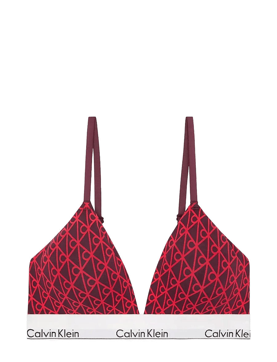 Calvin Klein - LIGHTLY LINED TRIANGLE - bralette - seamless emblem+dark berry - 0