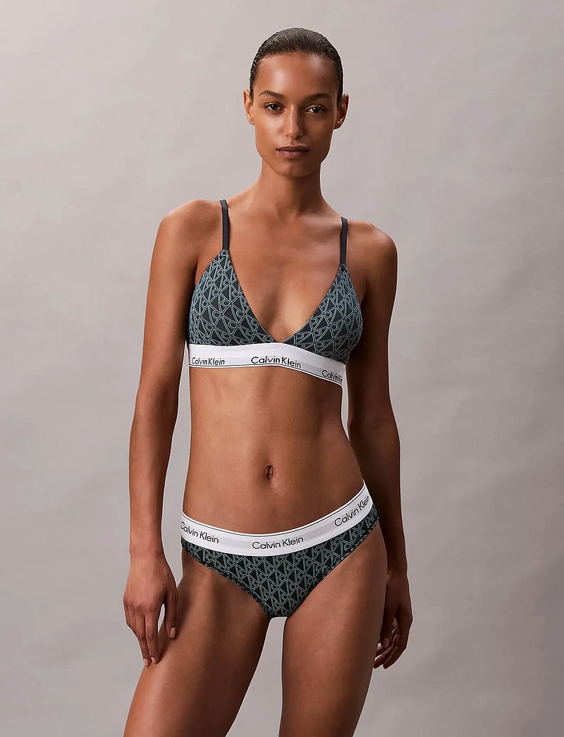Calvin Klein - LIGHTLY LINED TRIANGLE - bralette - bijou modern emblem outline+stratif - 4
