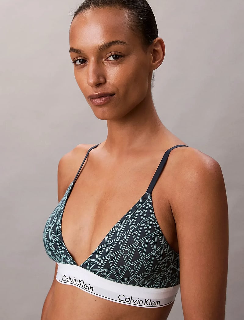 Calvin Klein - LIGHTLY LINED TRIANGLE - bralette - bijou modern emblem outline+stratif - 5