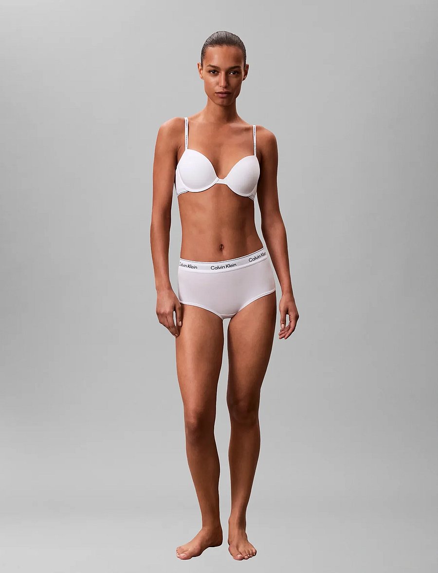 Calvin Klein - LIGHTLY LINED DEMI - plunge bh:ar - white - 2