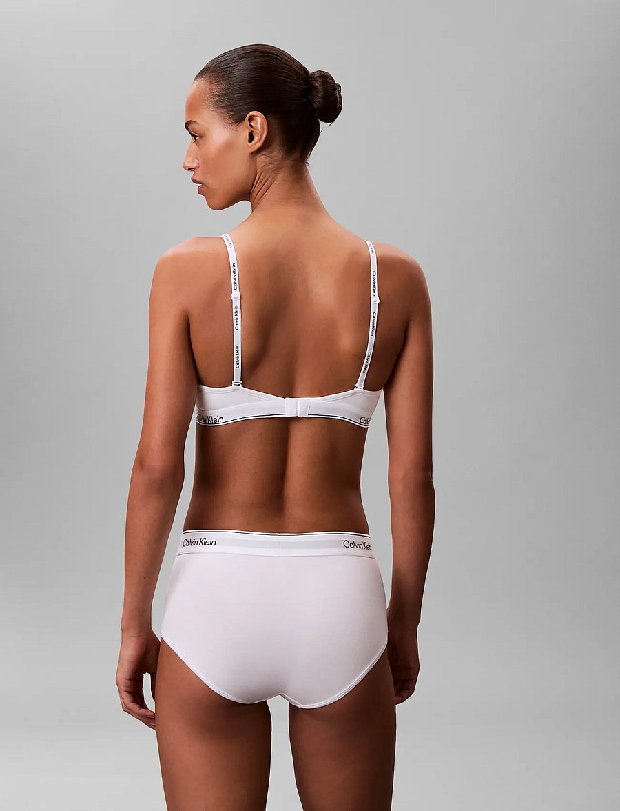 Calvin Klein - LIGHTLY LINED DEMI - plunge bh:ar - white - 4