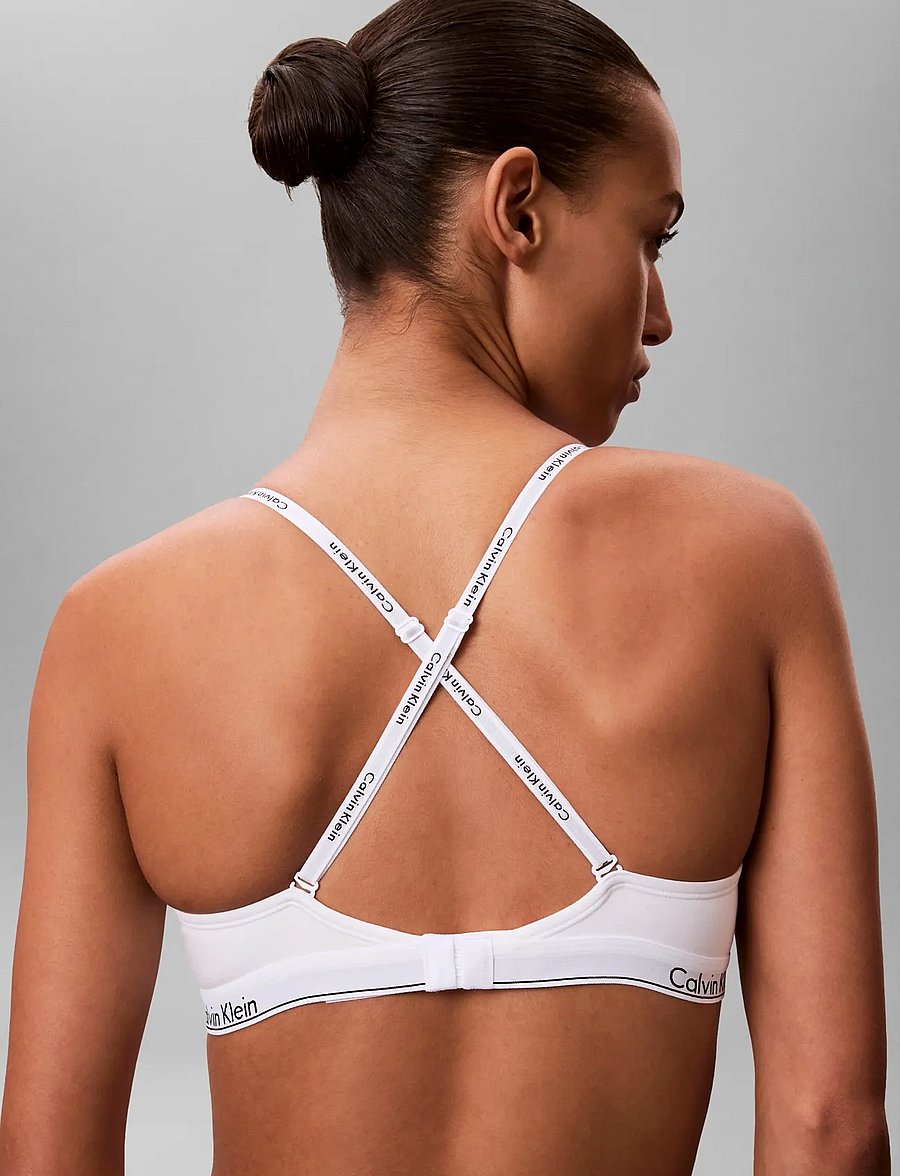 Calvin Klein - LIGHTLY LINED DEMI - plunge bh:ar - white - 5