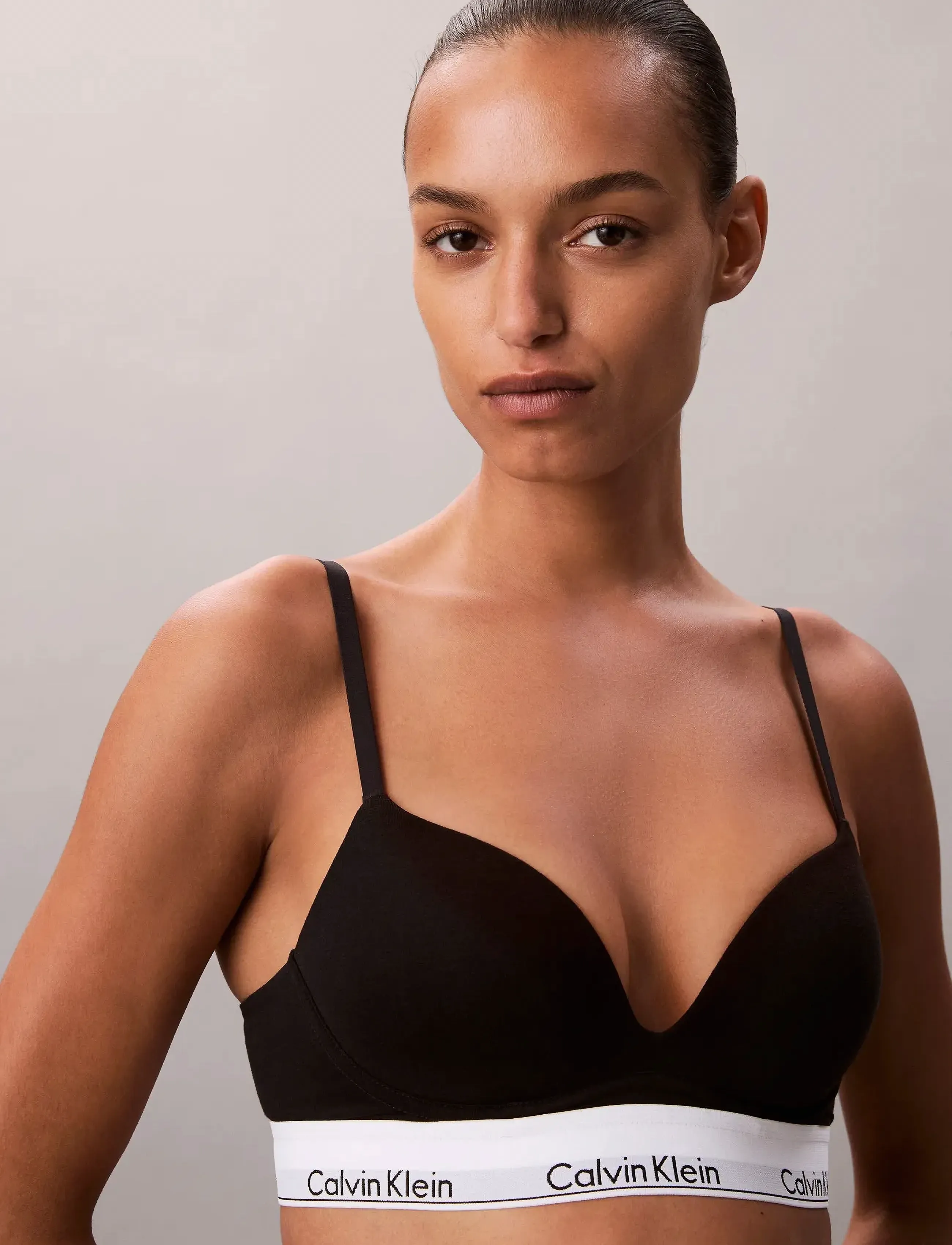 Calvin Klein Push Up Plunge, Kvinder, Push Up Plunge Bh, Sort, Str: 85 C