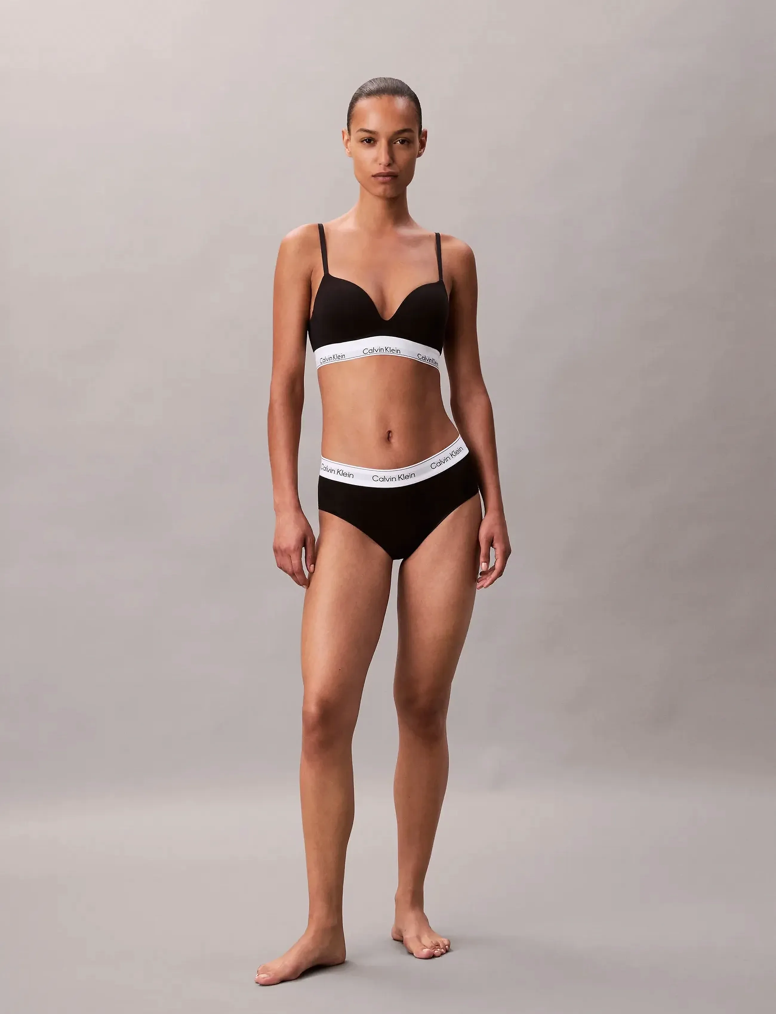 Calvin Klein - PUSH UP PLUNGE - bügellose bhs - black - 2