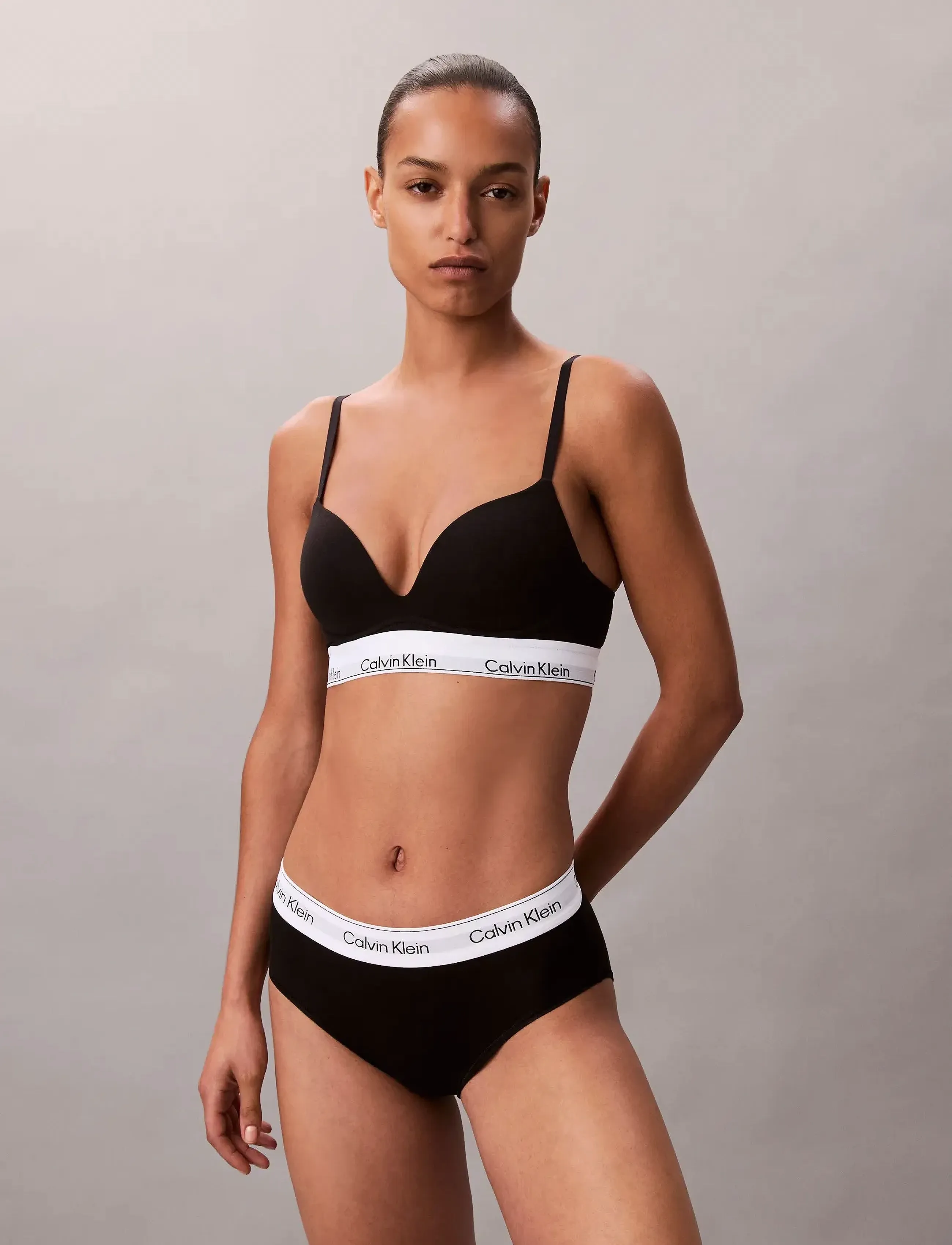 Calvin Klein - PUSH UP PLUNGE - krūšturi bez stīpiņas - black - 3