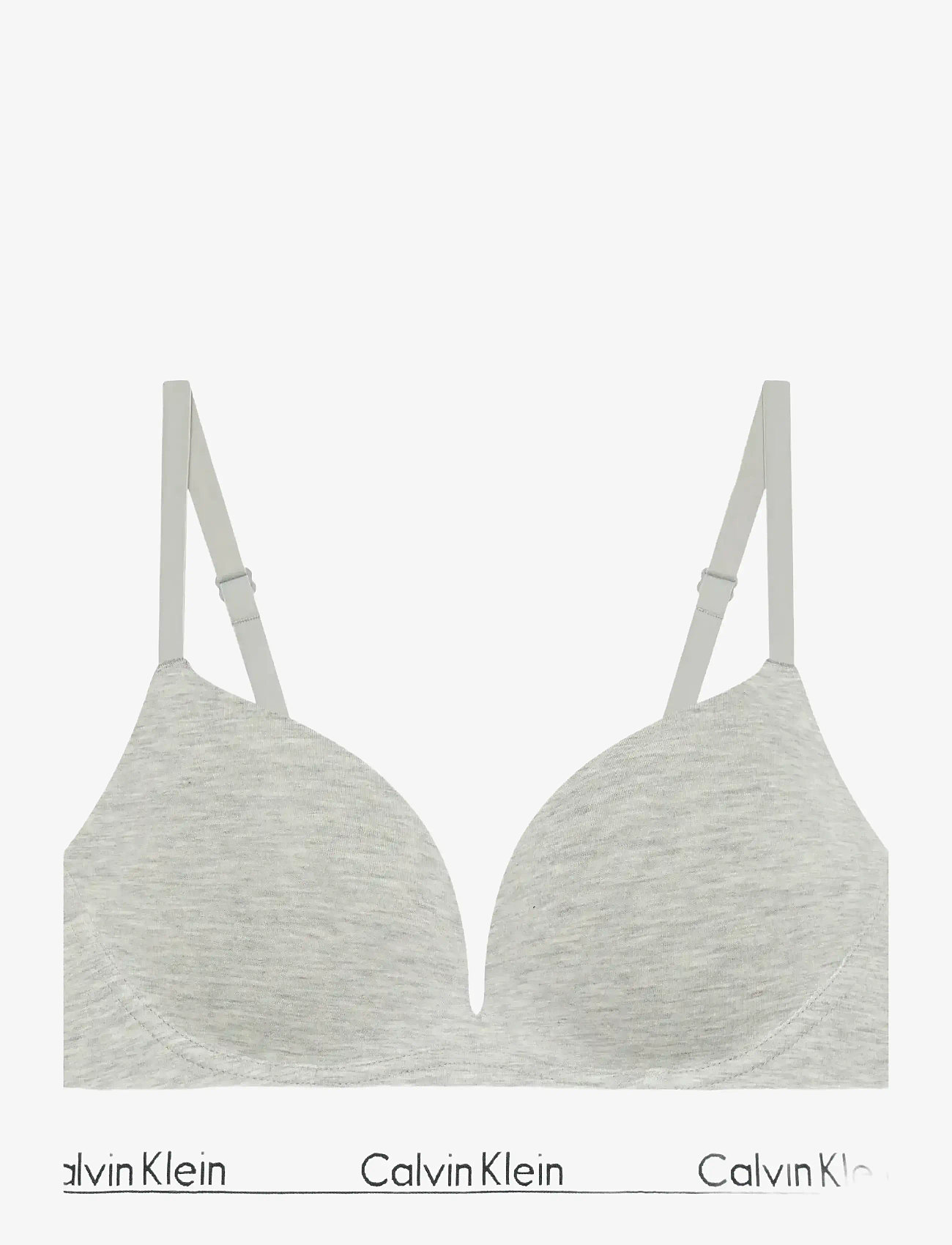 Calvin Klein - PUSH UP PLUNGE - bügellose bhs - grey heather - 1