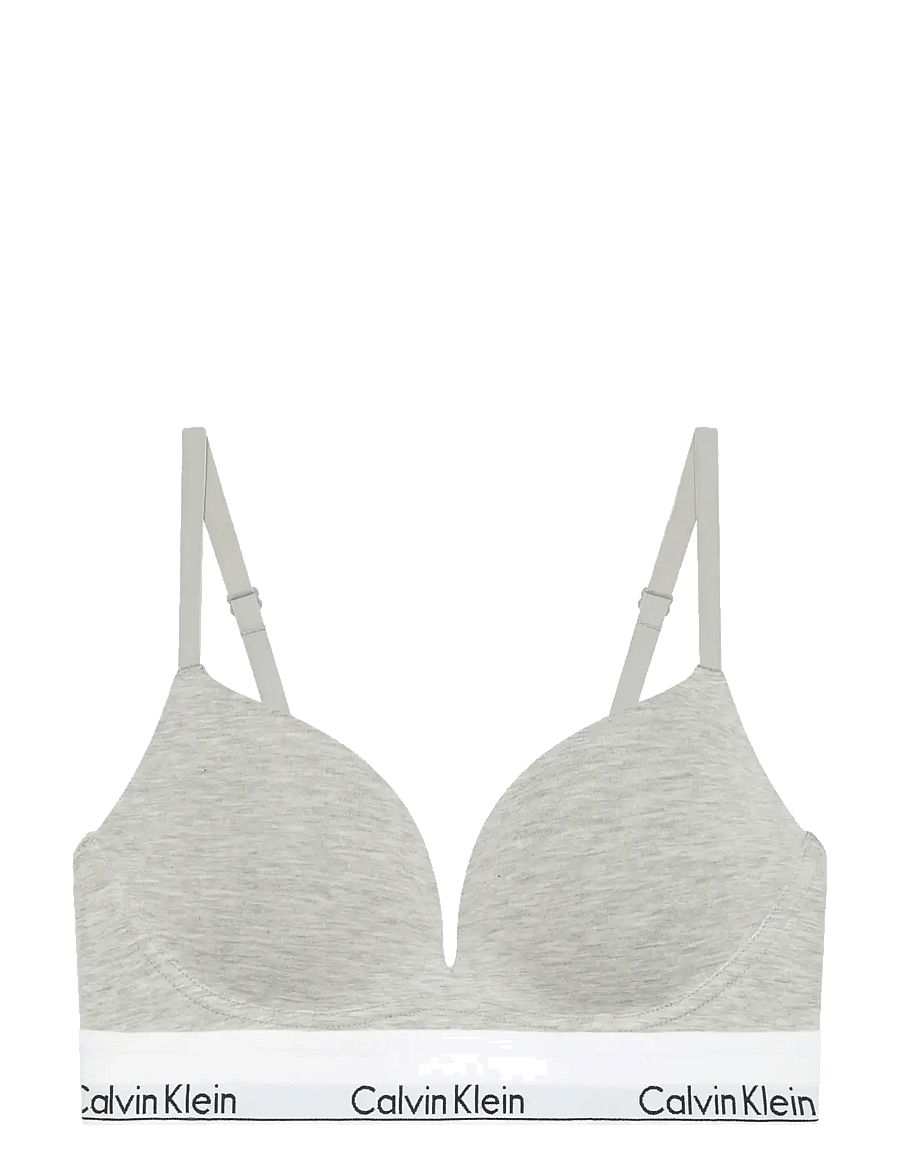 Calvin Klein - PUSH UP PLUNGE - bügellose bhs - grey heather - 1