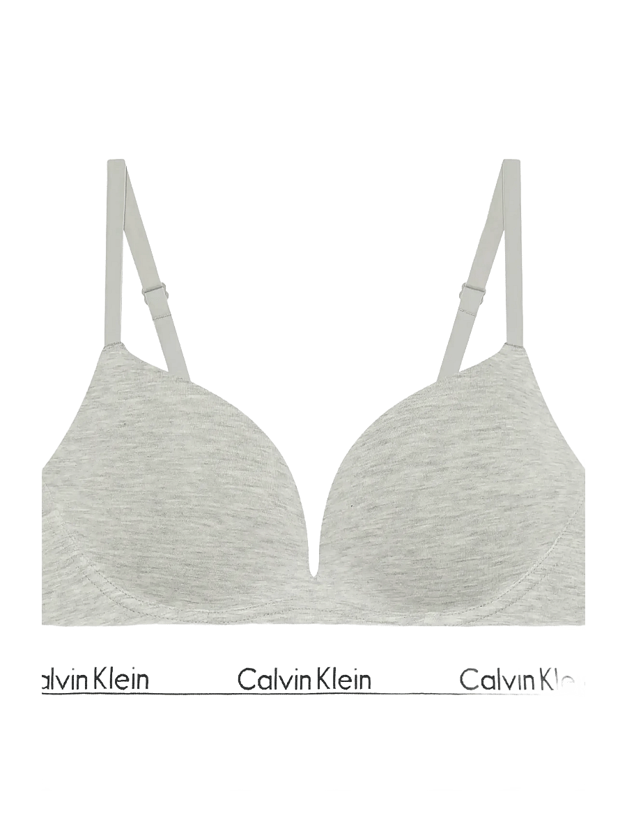 Calvin Klein - PUSH UP PLUNGE - non wired bras - grey heather - 1