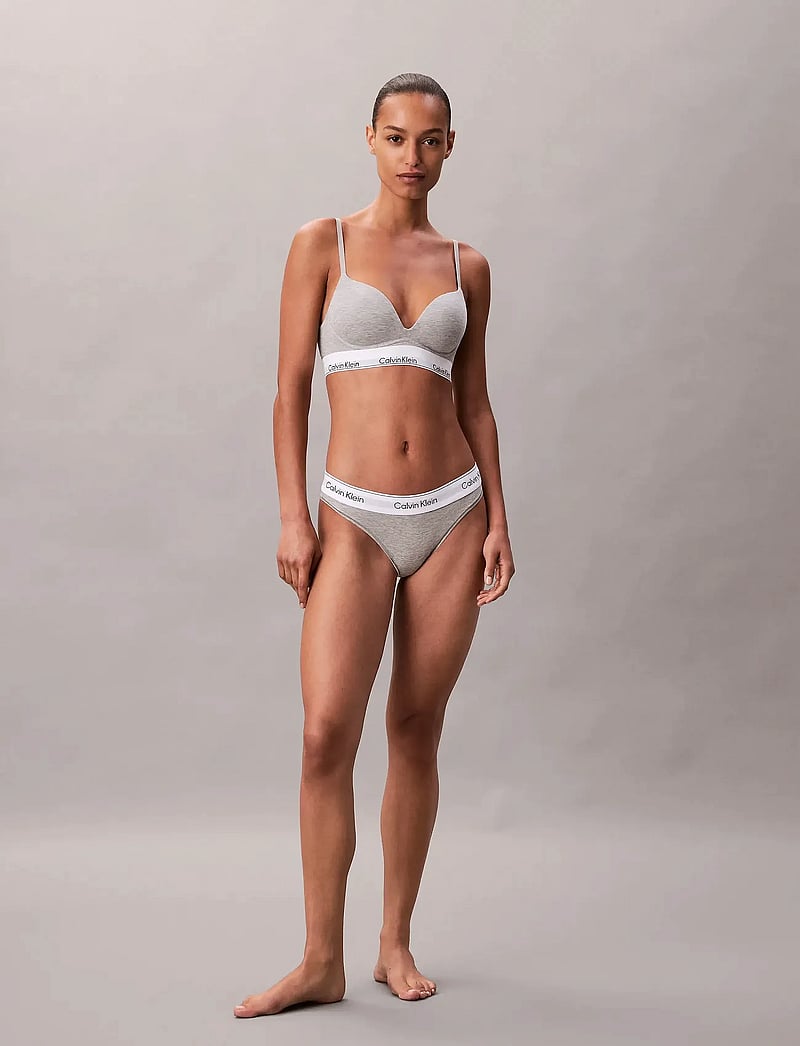 Calvin Klein - PUSH UP PLUNGE - bügellose bhs - grey heather - 3