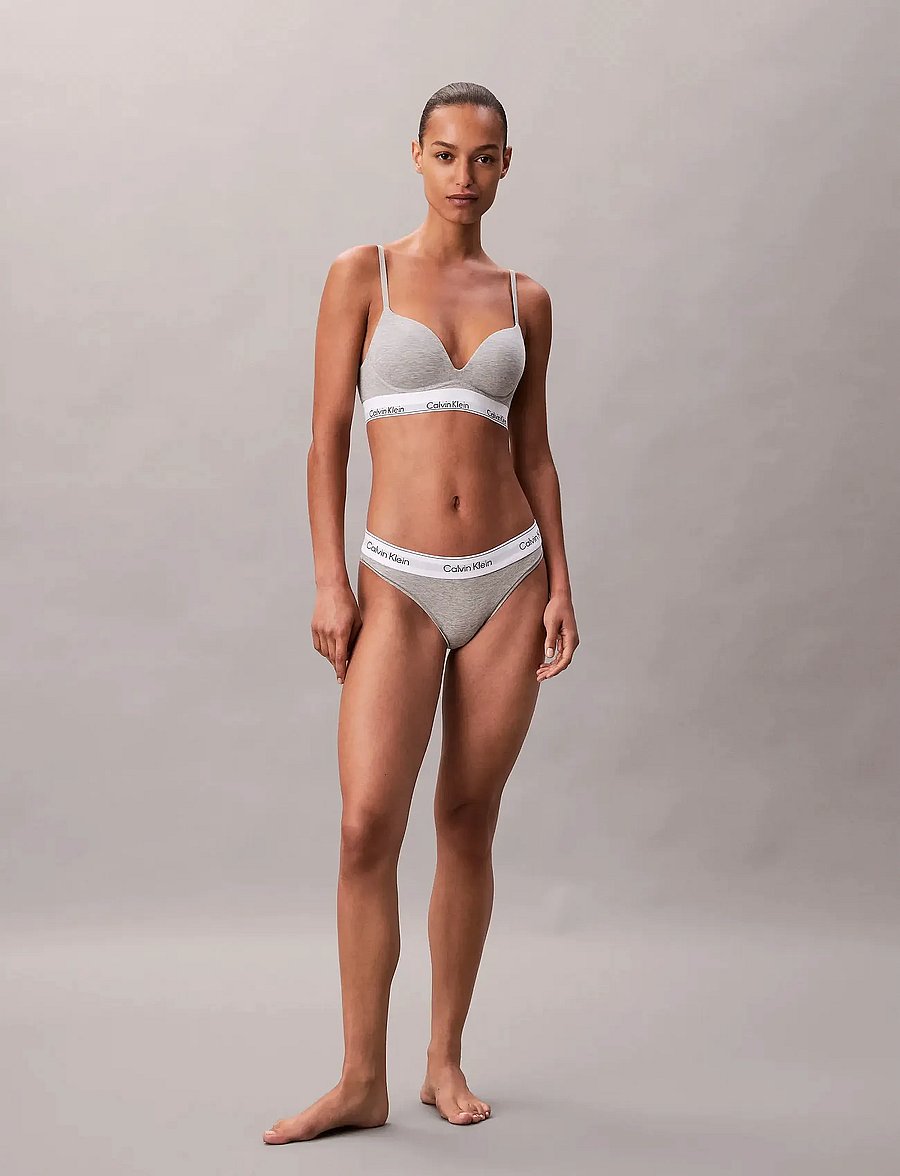 Calvin Klein - PUSH UP PLUNGE - non wired bras - grey heather - 3