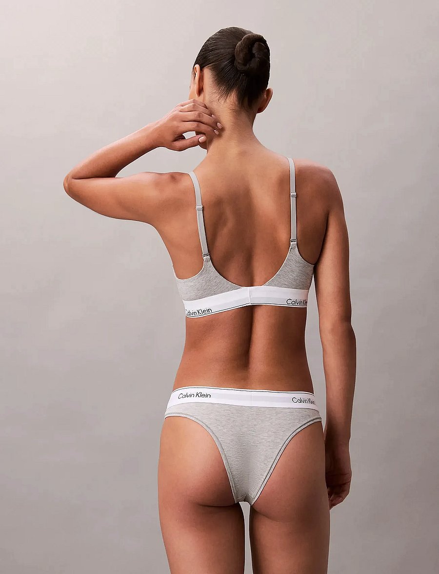 Calvin Klein - PUSH UP PLUNGE - non wired bras - grey heather - 5