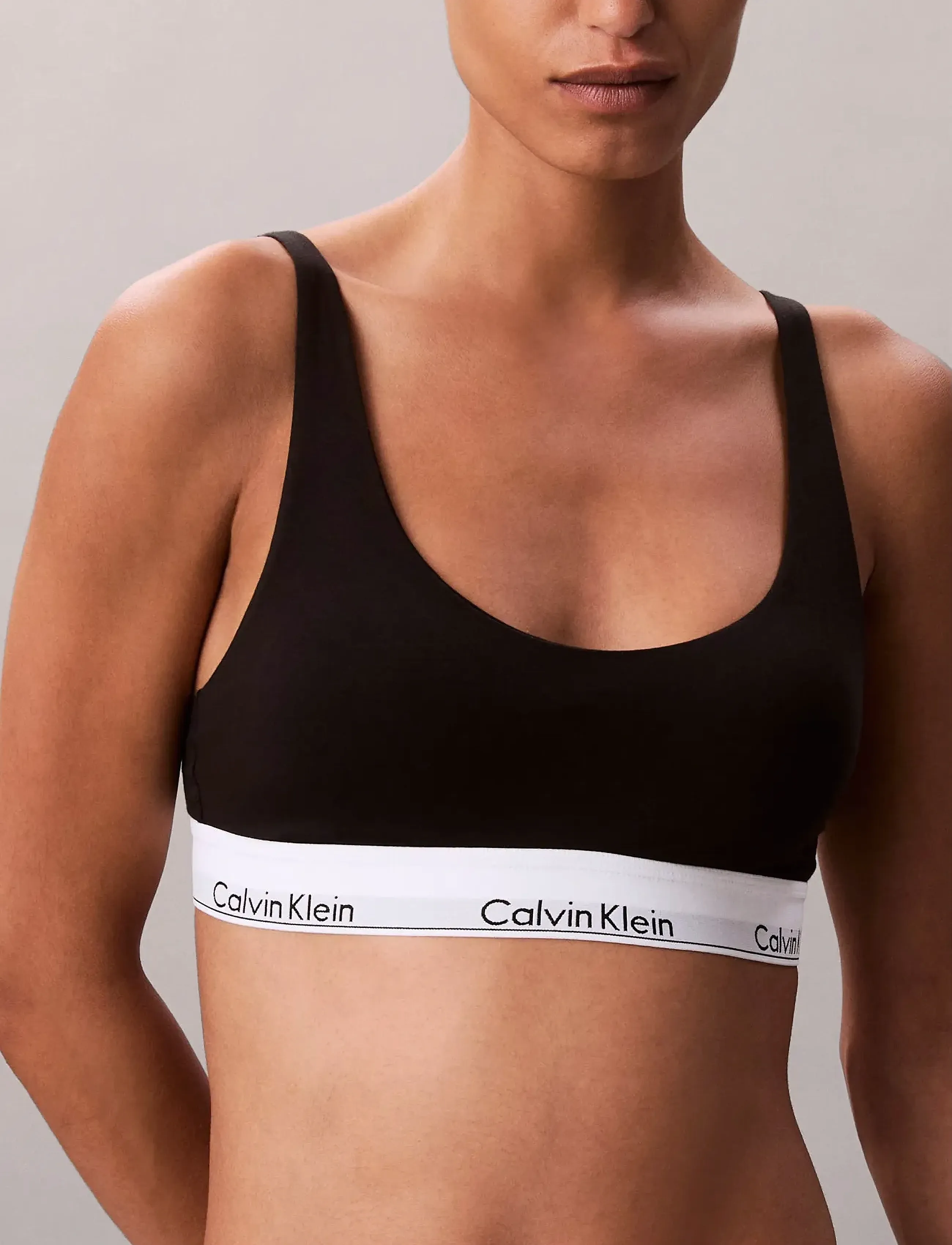 Calvin Klein - LIGHTLY LINED BRALETTE - tank-top-bhs - black - 2