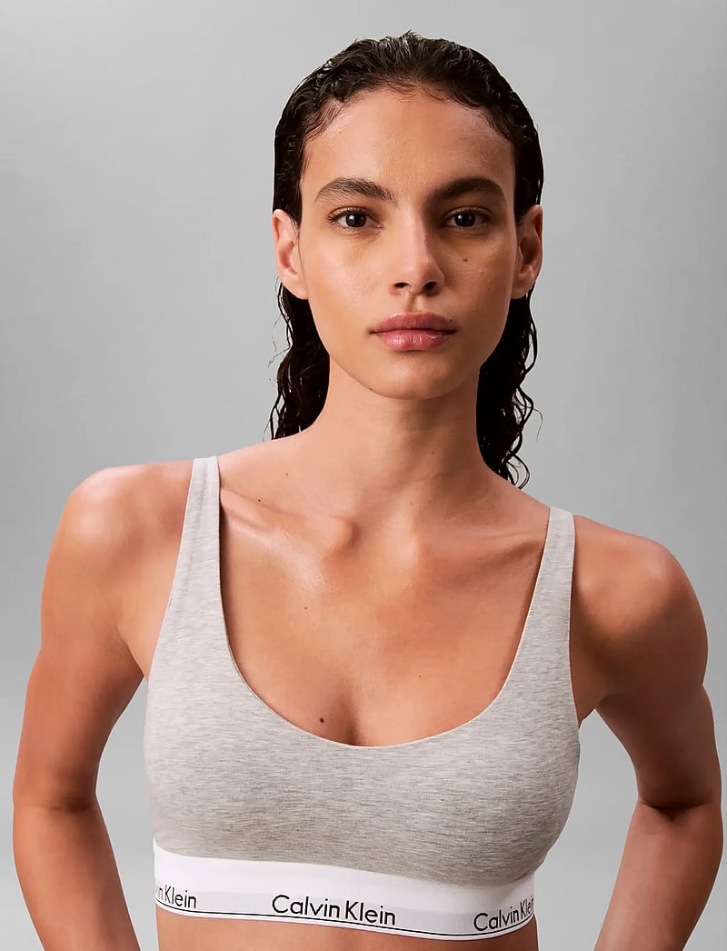 Calvin Klein - LIGHTLY LINED BRALETTE - bh-linnen - grey heather - 0