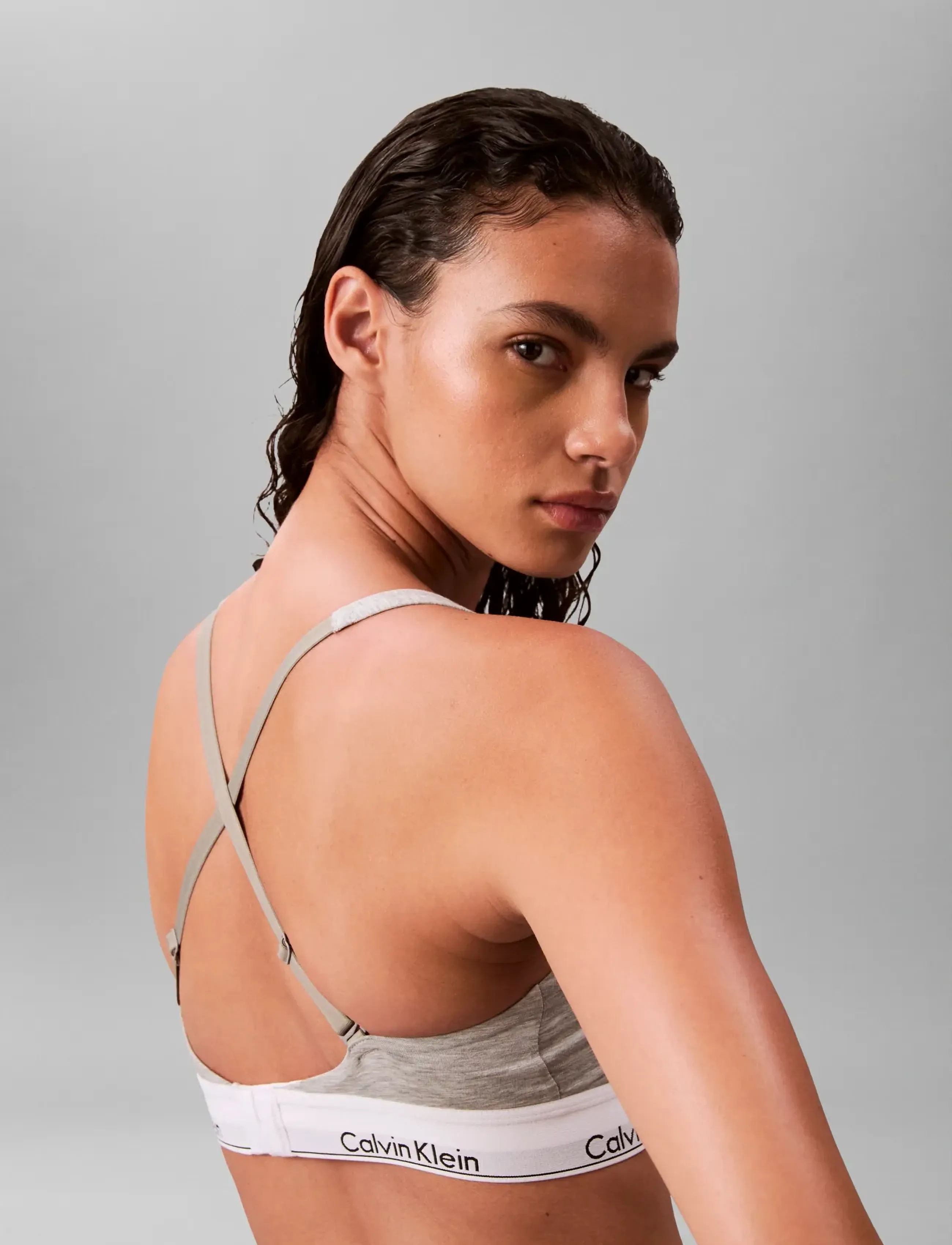 Calvin Klein - LIGHTLY LINED BRALETTE - tank top bras - grey heather - 4