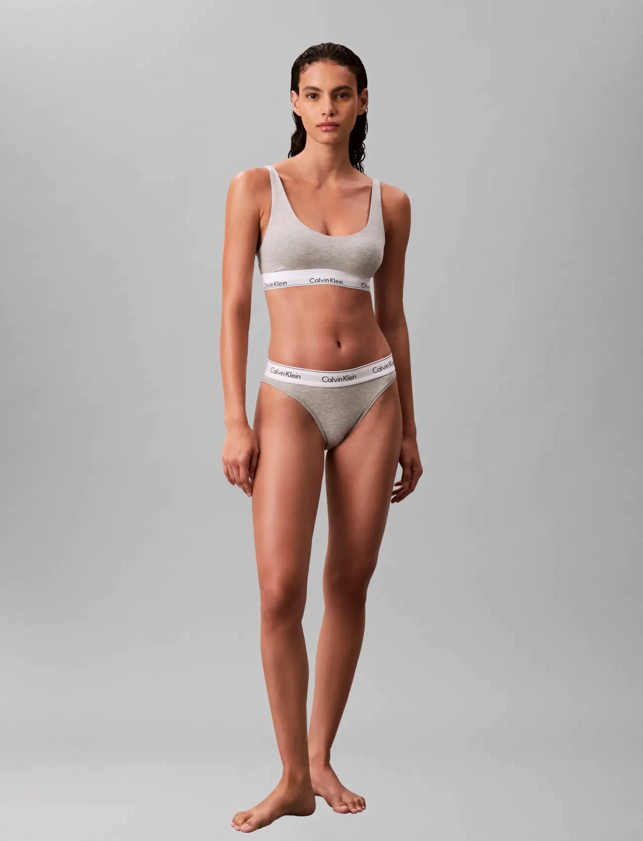 Calvin Klein - LIGHTLY LINED BRALETTE - tank top bras - grey heather - 5