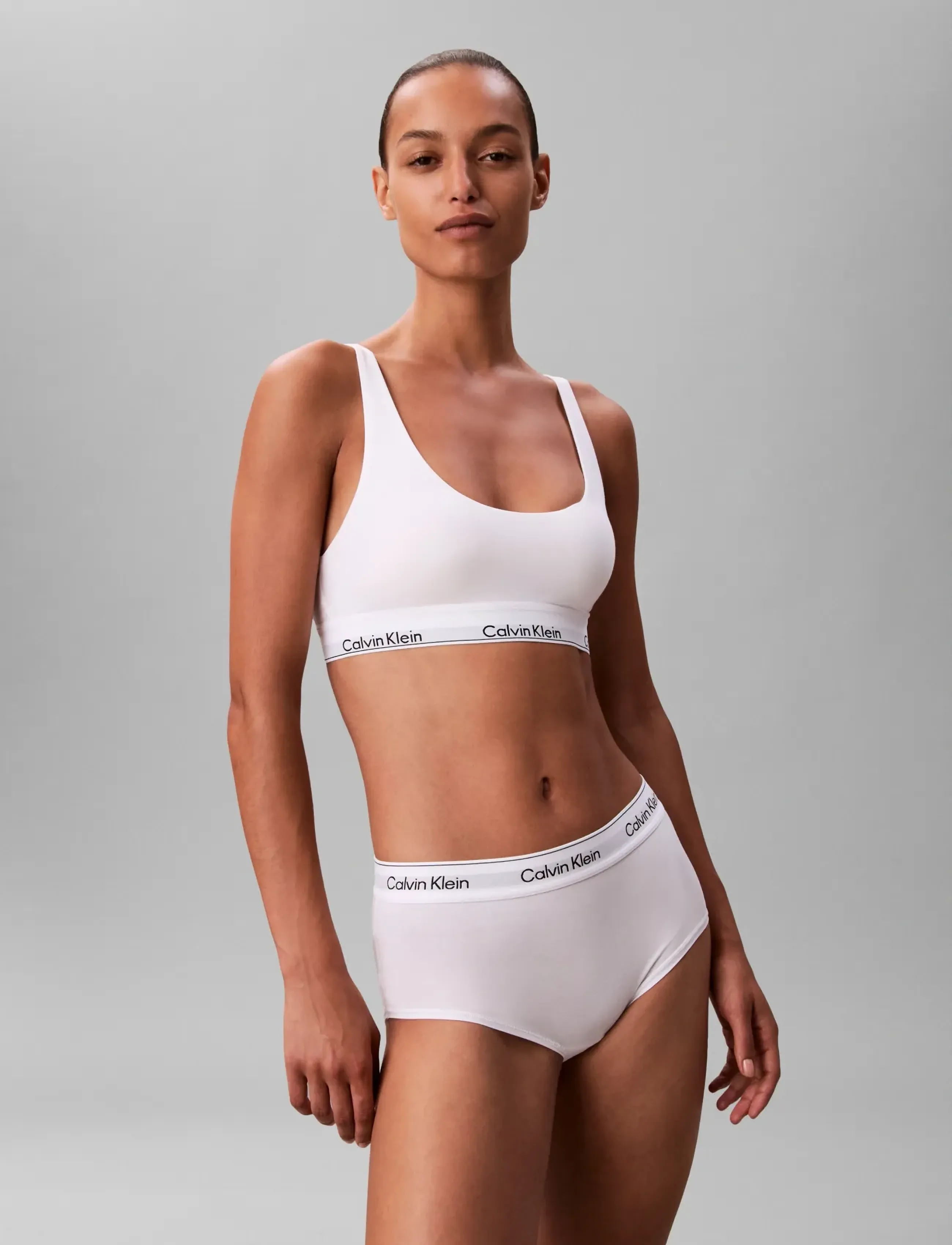 Calvin Klein - LIGHTLY LINED BRALETTE - braletki - white - 3