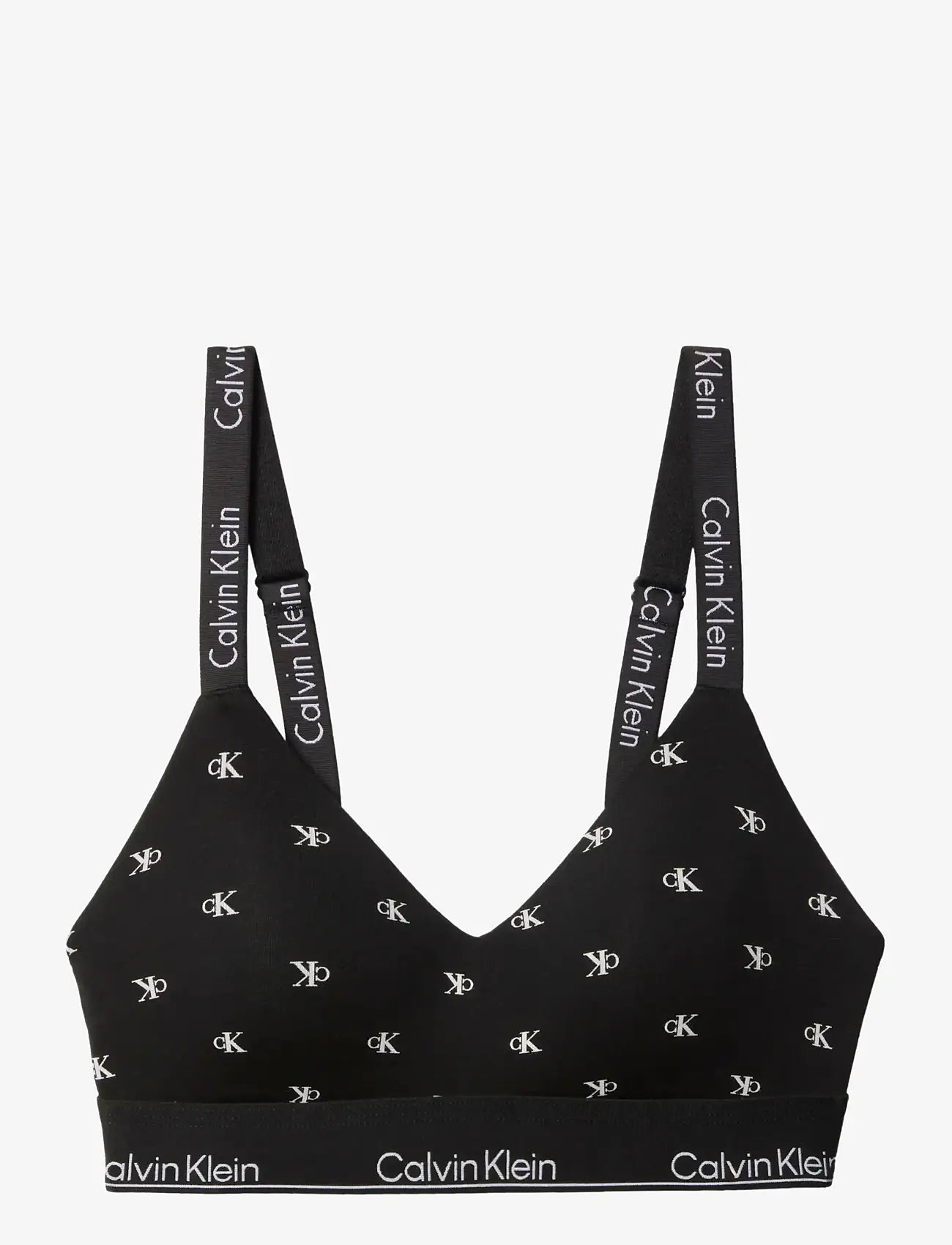 Calvin Klein - LGHTLY LINED BRALETTE - rinnahoidja - diamond logo+black - 0