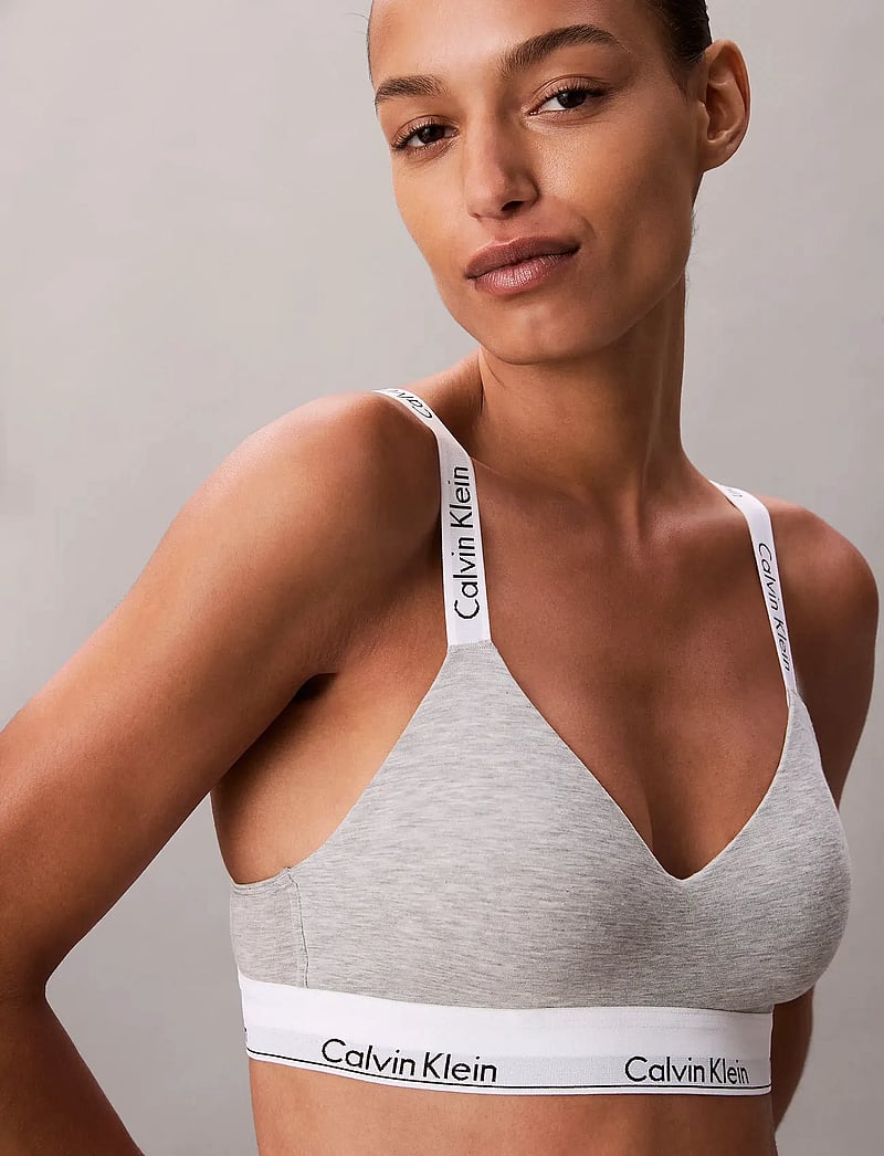 Calvin Klein - LGHTLY LINED BRALETTE - bralette - grey heather - 0