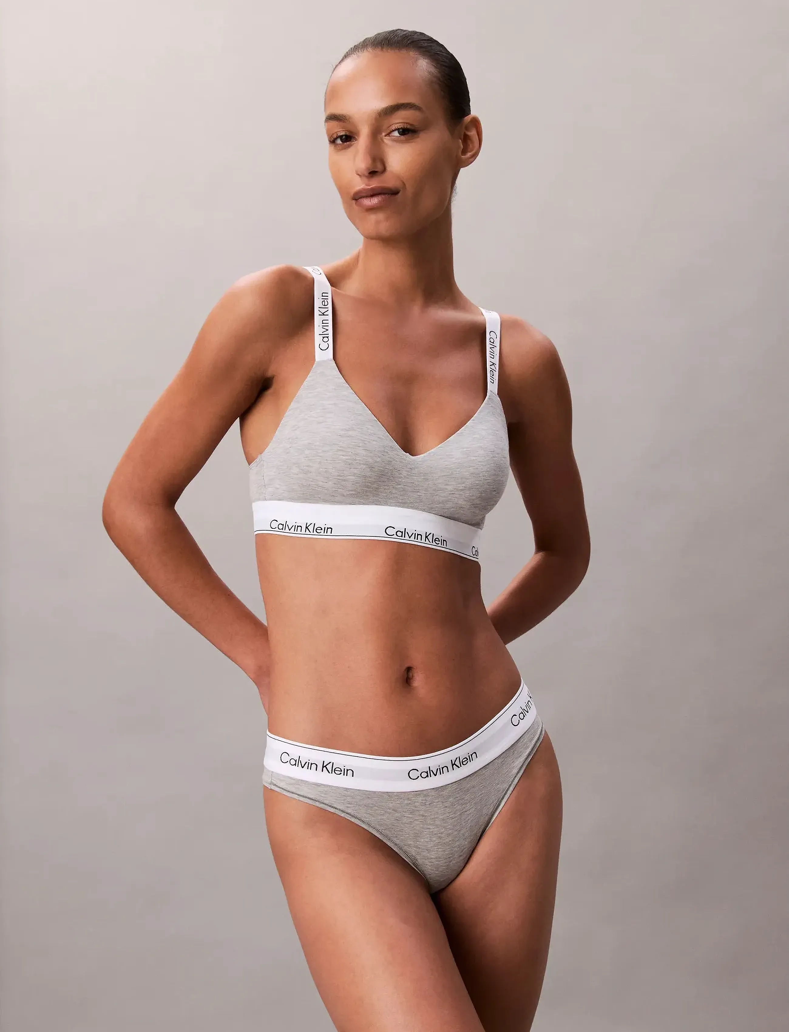 Calvin Klein Underwear Behå ljusgrå / svart bh dam – bild 3