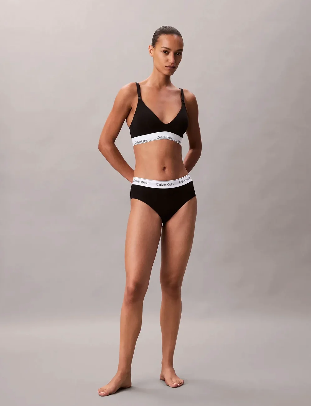 Calvin Klein - MATERNITY LIGHTLY LINED TRIANGLE - pesu ja aluspesu - black - 0
