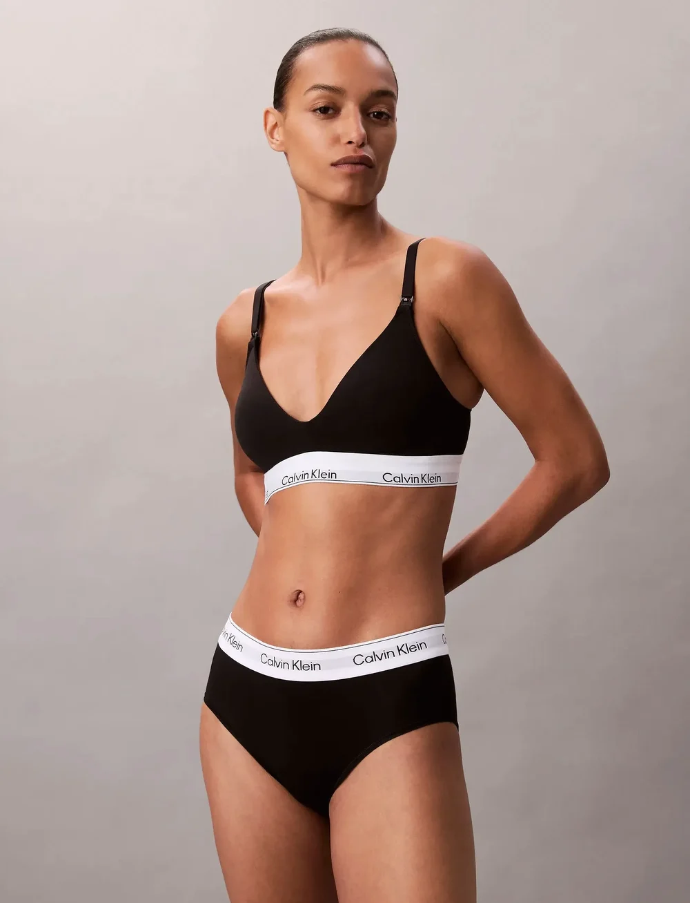 Calvin Klein - MATERNITY LIGHTLY LINED TRIANGLE - pesu ja aluspesu - black - 3